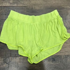 Victoria’s Secret Ribbed Neon Yellow Pajama short